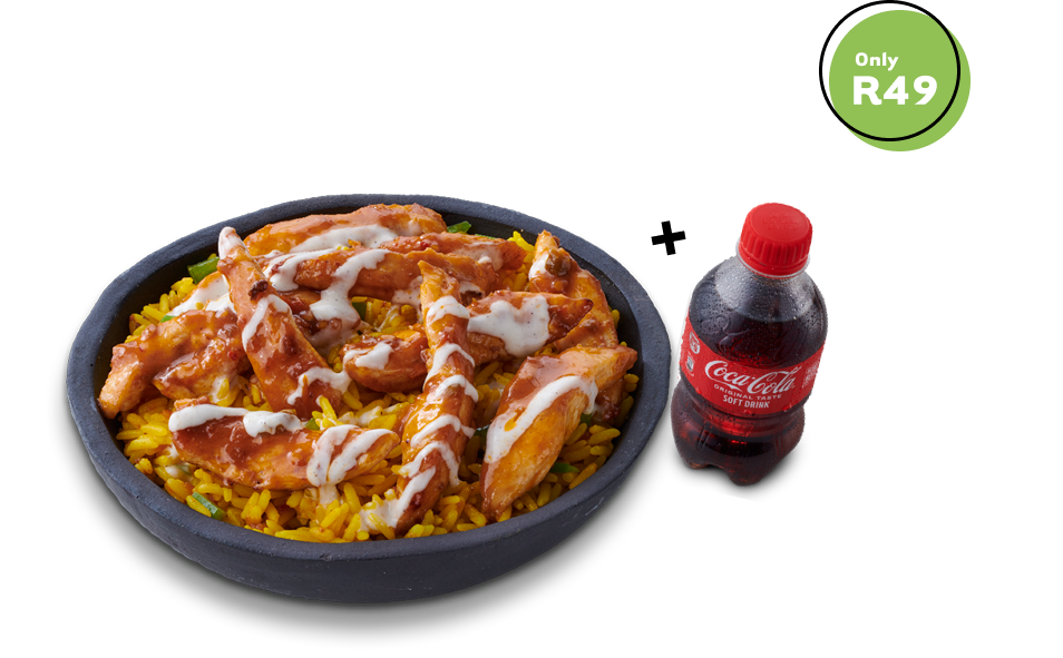 Chicken Strips & 
Rice or Chips