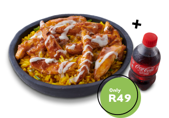 Chicken Strips & 
Rice or Chips